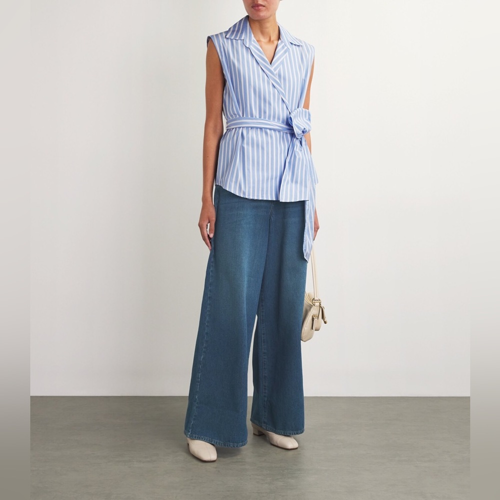 Weekend Max Mara Elasticated-Waist Wide Leg Jeans Size 12 - Picture 1 of 9